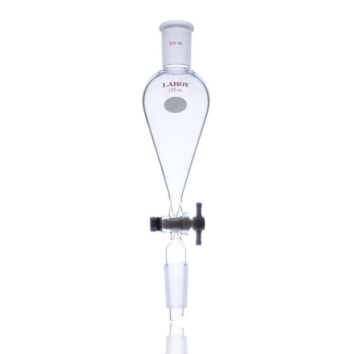 Conical Separatory Funnel 250mL with PTFE Stopcock Pear Shape Pack of 2 M828206
