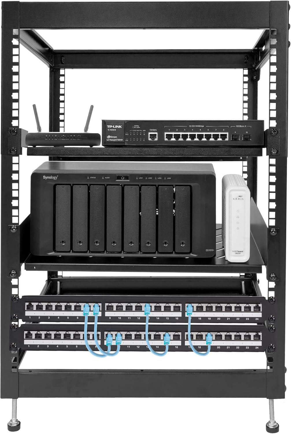 15U Server Rack with 2 Shelves Included J972764