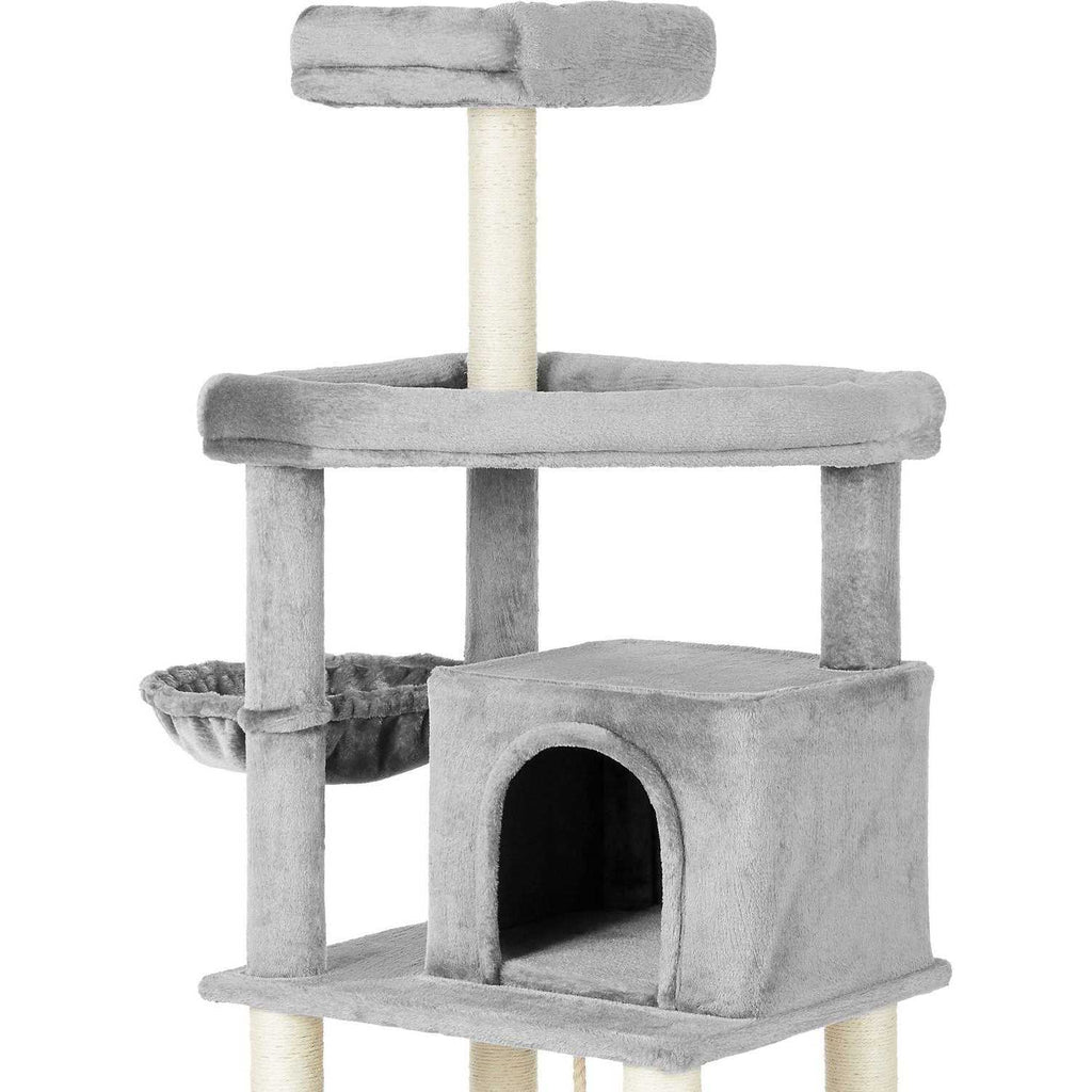 73-in Cat Tree with Hammock Condo and Bed E232358