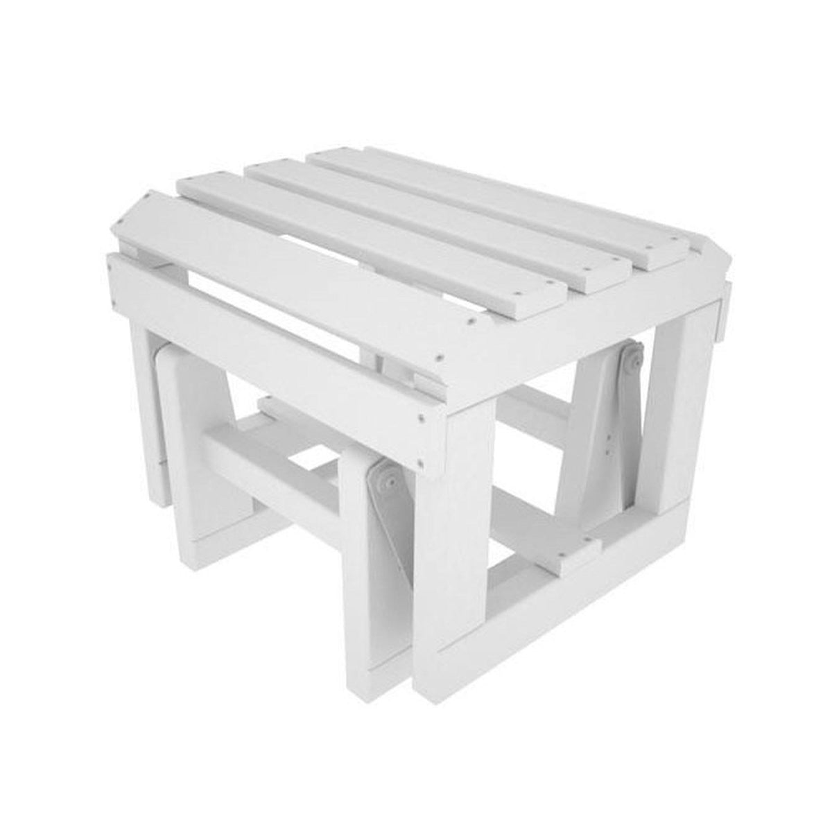 White Adirondack Glider Ottoman D380