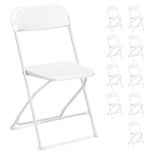 Black 4 Pack Stackable Plastic Folding Chairs with Metal Frame V140