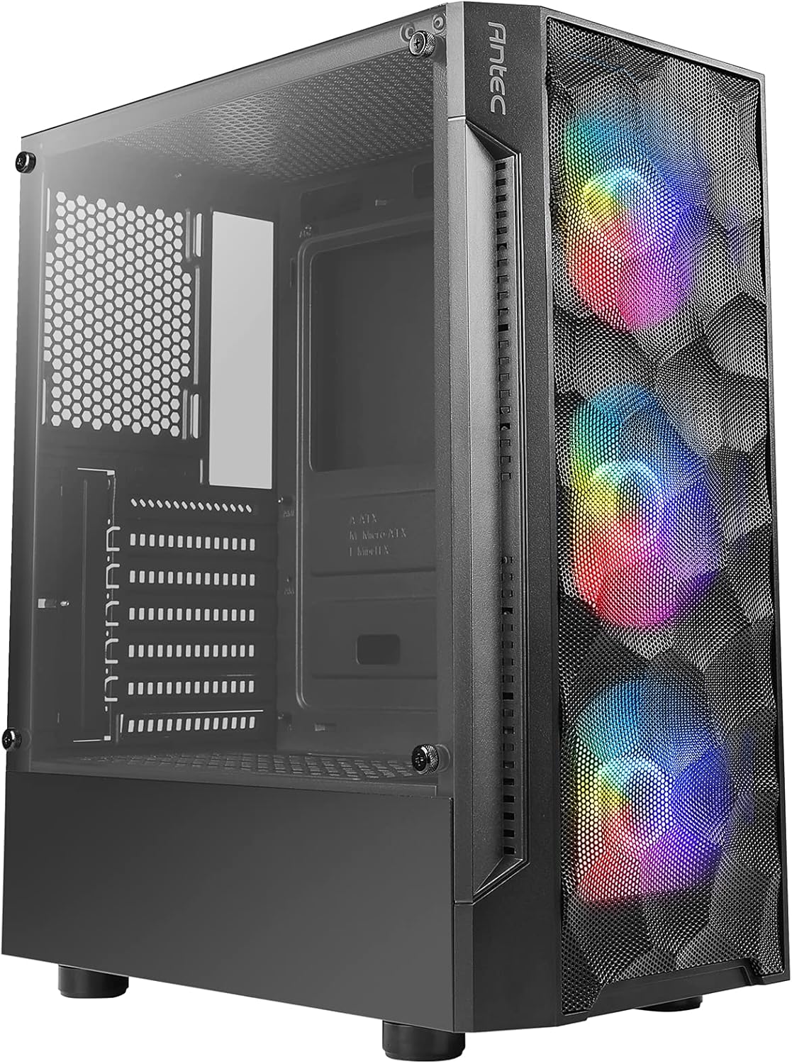 Mid-Tower ATX Gaming Case with Tempered Glass Side Panel V608755