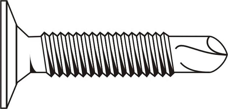 #10-24 x 1 1/2 Coarse Thread Self Drilling Screw Phillips Wafer Head Black Zinc Plated P2273
