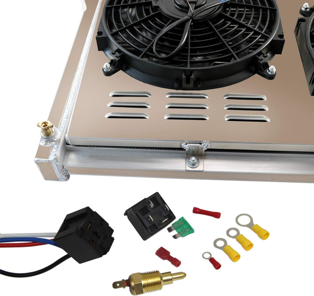 All Aluminum 4 Row Core Radiator with Fan Shroud Combo Z227
