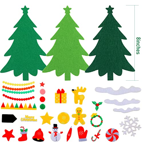 Felt Christmas Tree and Ornaments Craft Decorations (36) K454