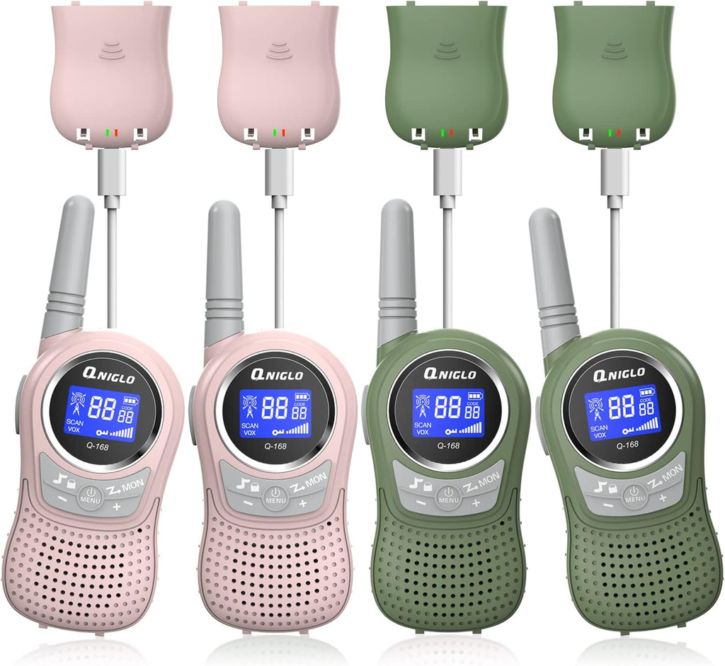 4 Pack Rechargeable Walkie Talkies E721