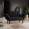 Black Fabric Flared Arm Loveseat Y1999