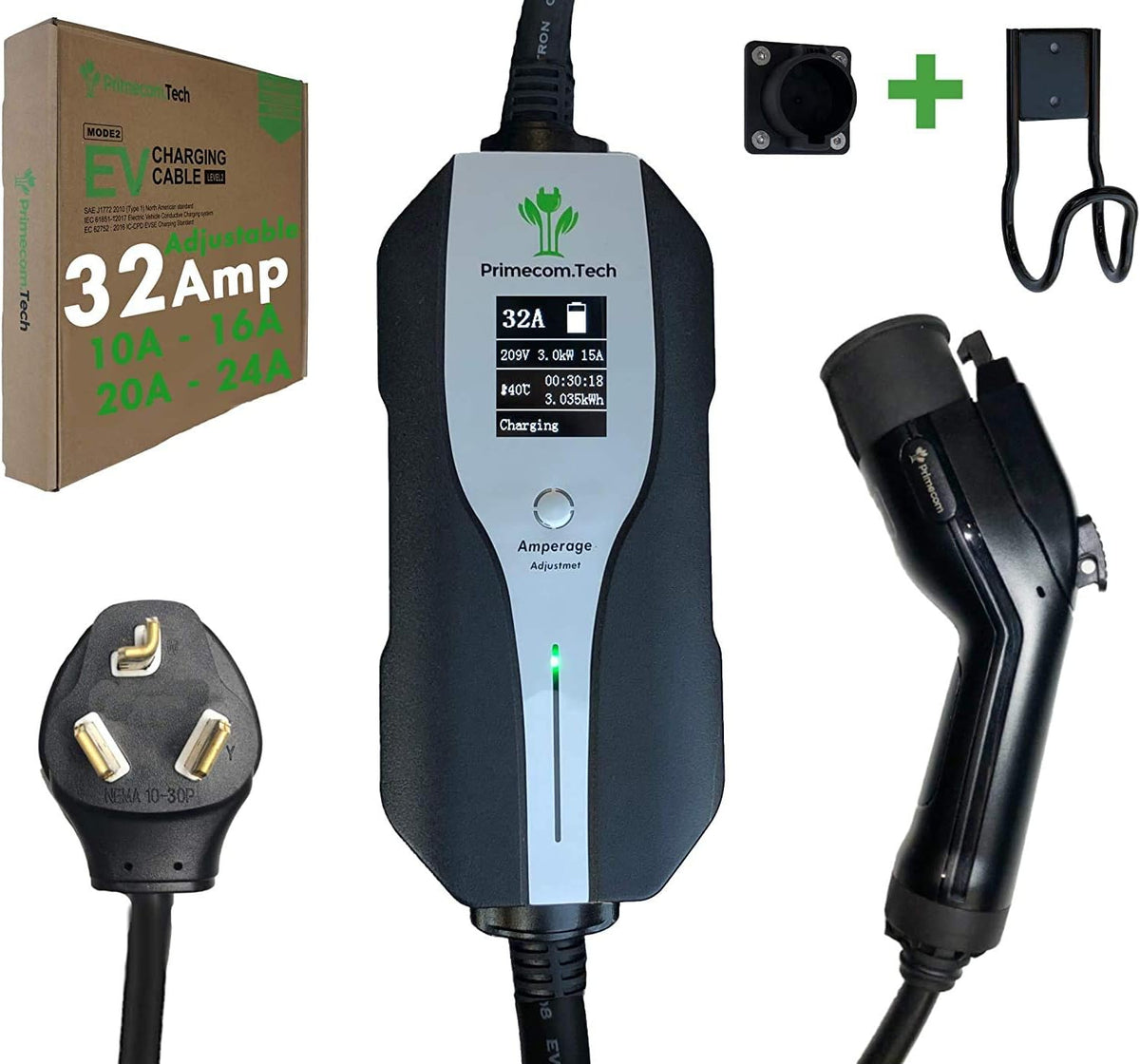 Level 2 Electric Vehicle Charger with 30 Ft Cable B385984