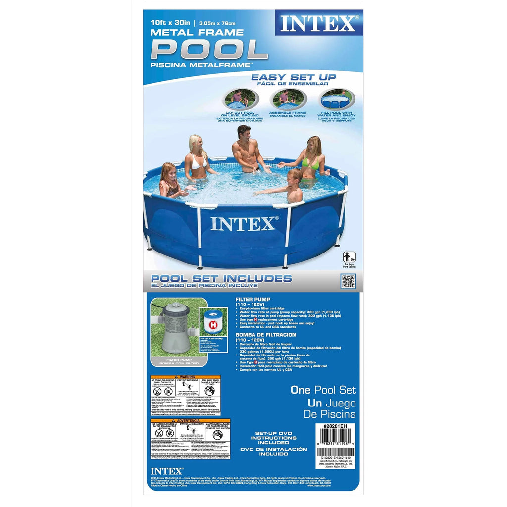Metal Frame Swimming Pool with Filter Pump O97901