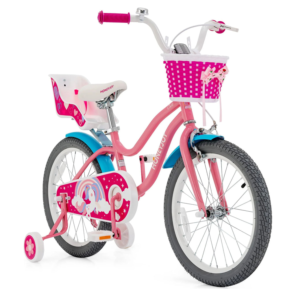18 Inches Kids Bicycle with Training Wheels & Basket N49115