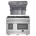 48 Inch Gas Burner Electric Oven Pro Range and Wall Mount Range Hood Q4084