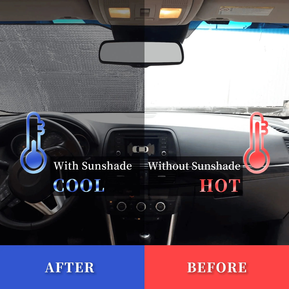Medium Size Car Sun Shades Front Windshield P2571